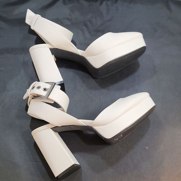 BRAND NEW DKNY BRIELLA LEATHER PLATFORM ANKLE WRAP PUMPS - Picture 11 of 16